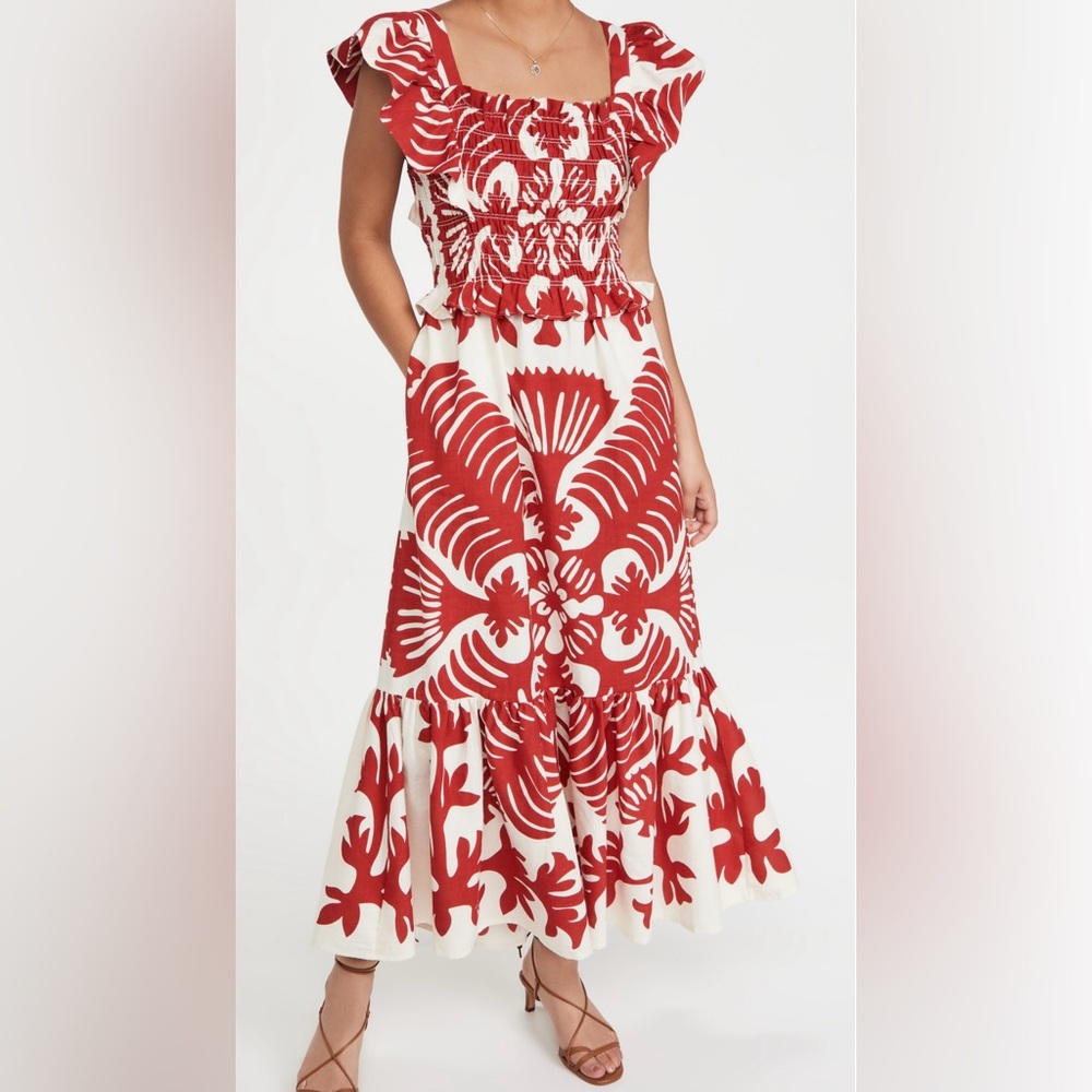 Sea Henrietta Print Smocked Dress